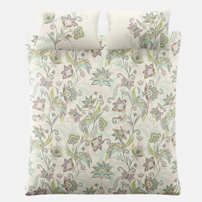 Sara Miller Passiflora Reversible Duvet Cover Set Light Stone Sage