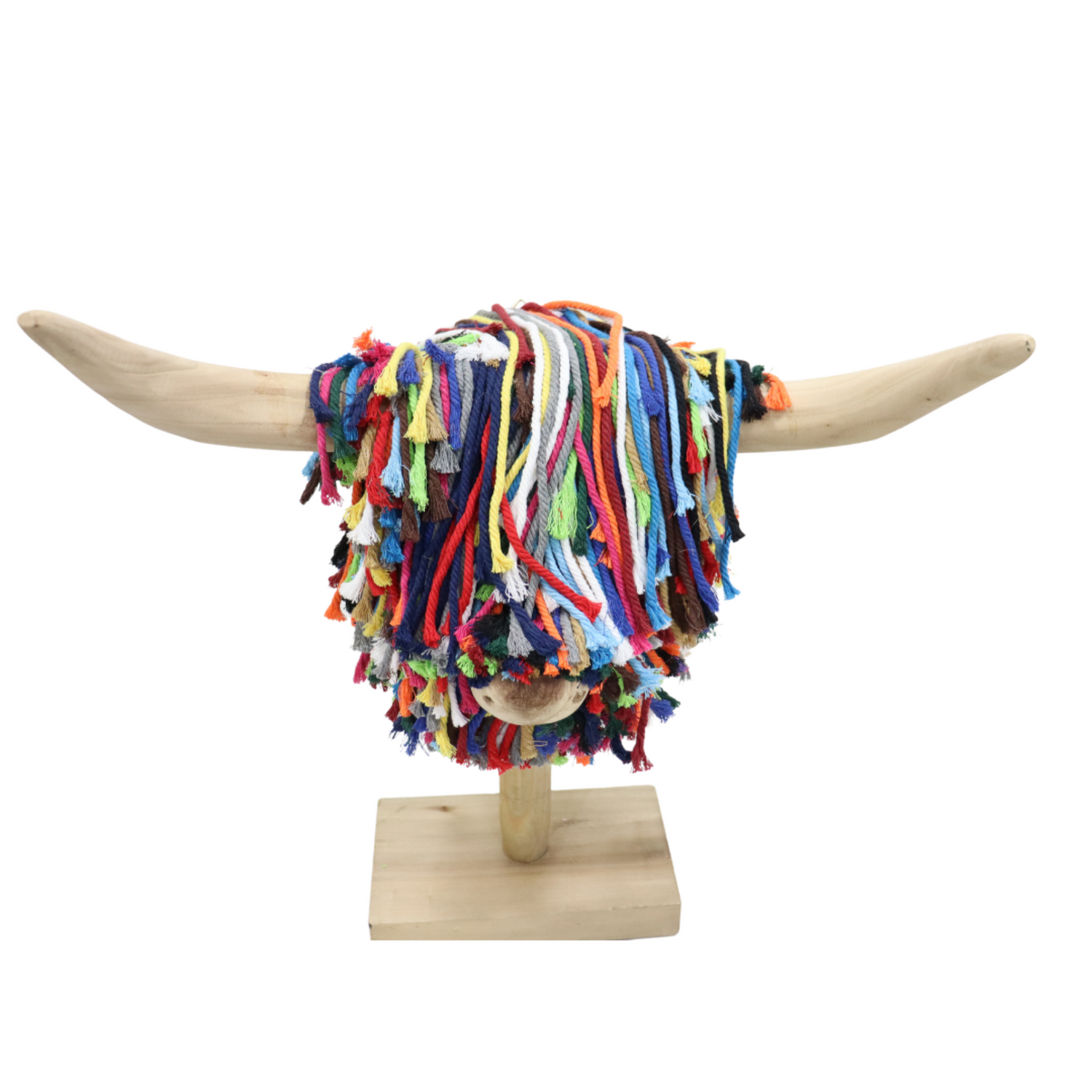 Aquarelle Home Elspeth Stand Mounted Highland Cow Jute Multi