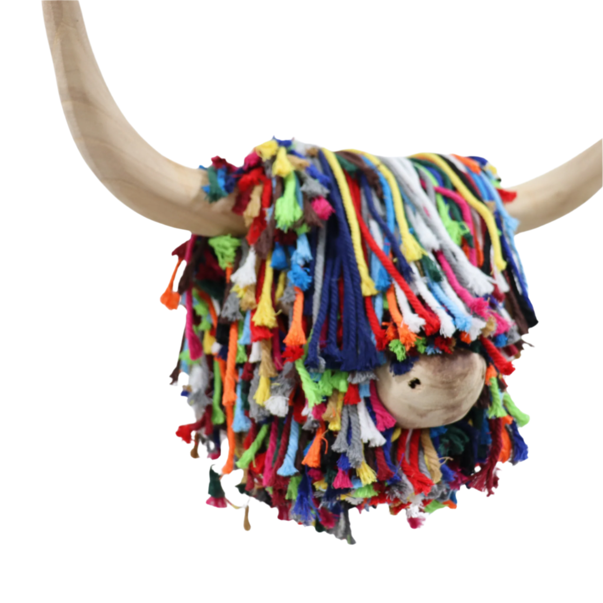 Aquarelle Home Elspeth Stand Mounted Highland Cow Jute Multi