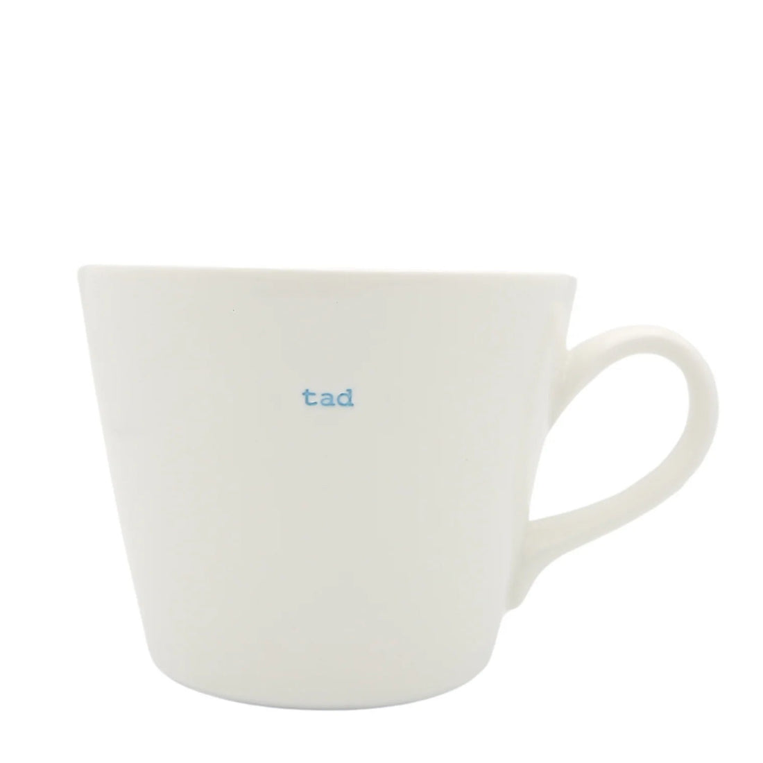 White mug with &