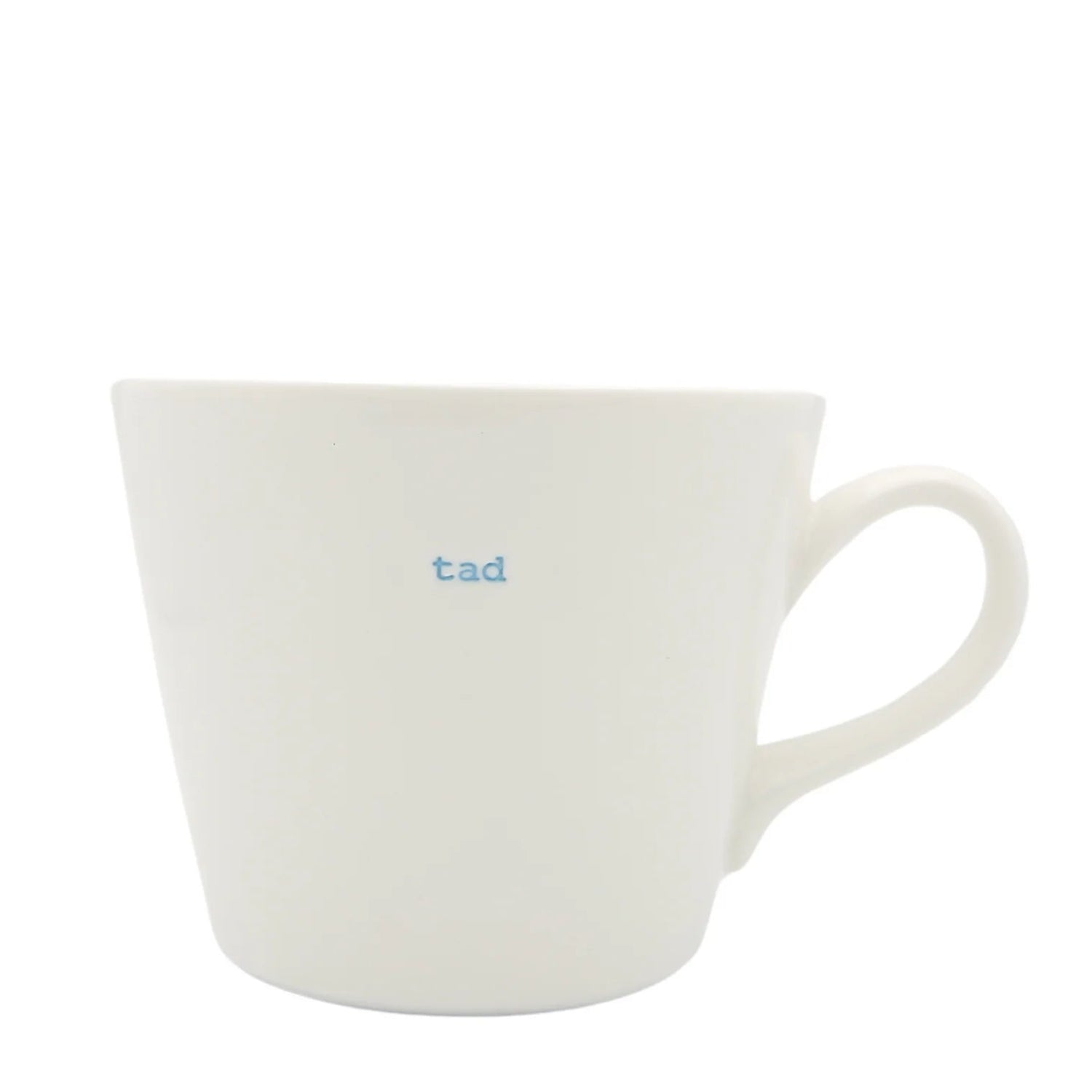 White mug with &
