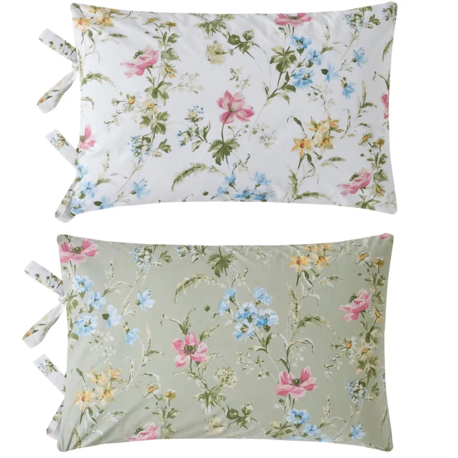 Laura Ashley Poppy Meadow Floral Duvet Cover Set Multi Green