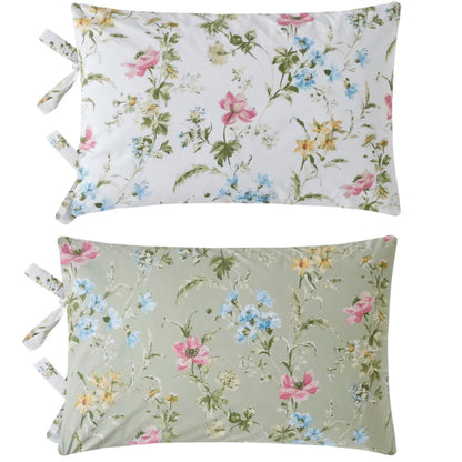 Laura Ashley Poppy Meadow Floral Duvet Cover Set Multi Green