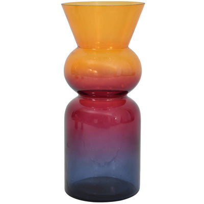 Libra Company Elise Tropical Sunset Ombre Glass Vase