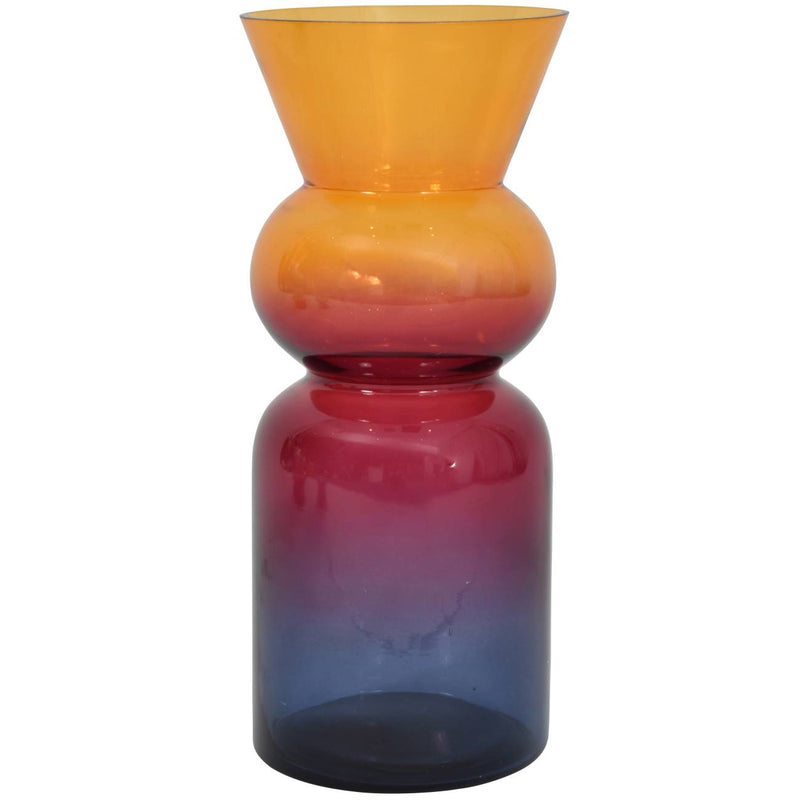 Libra Company Elise Tropical Sunset Ombre Glass Vase