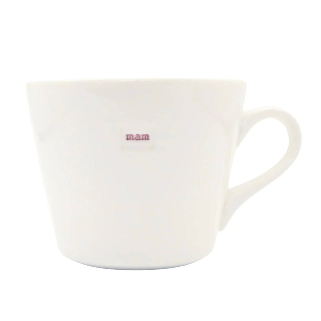 White mug with &