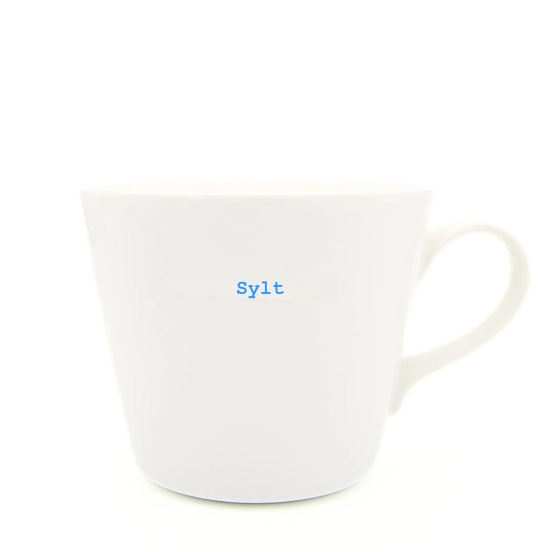 White mug with &