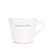 White mug with &
