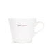 White mug with &
