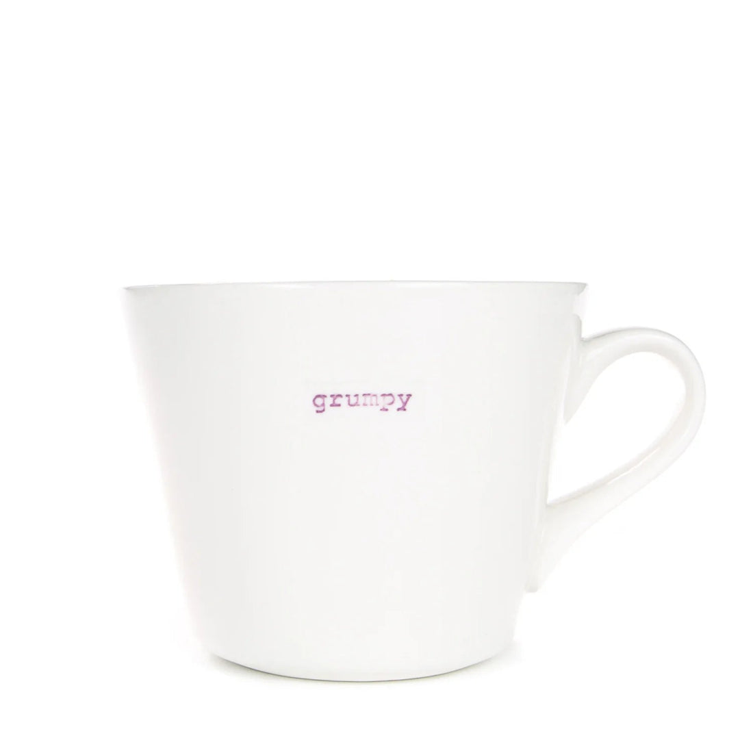 White mug with &
