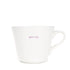 White mug with &