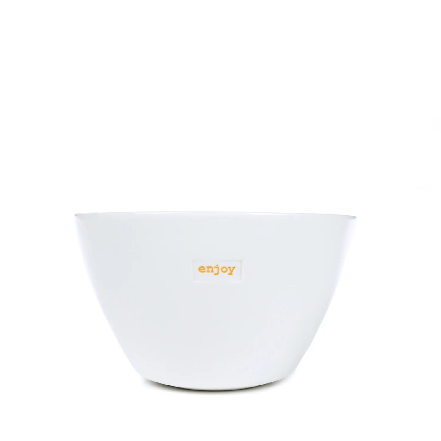 White bowl with &