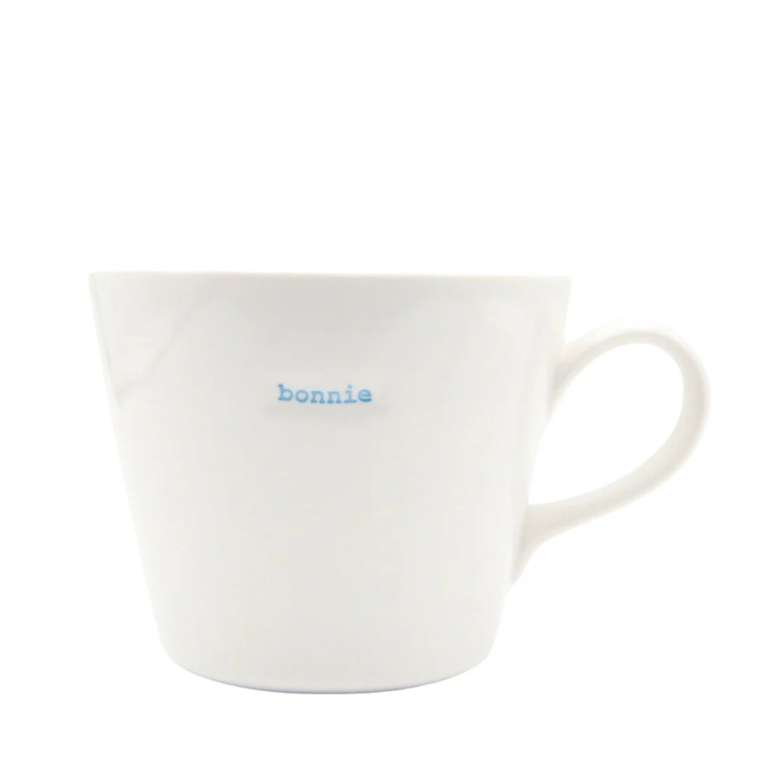 White mug with &