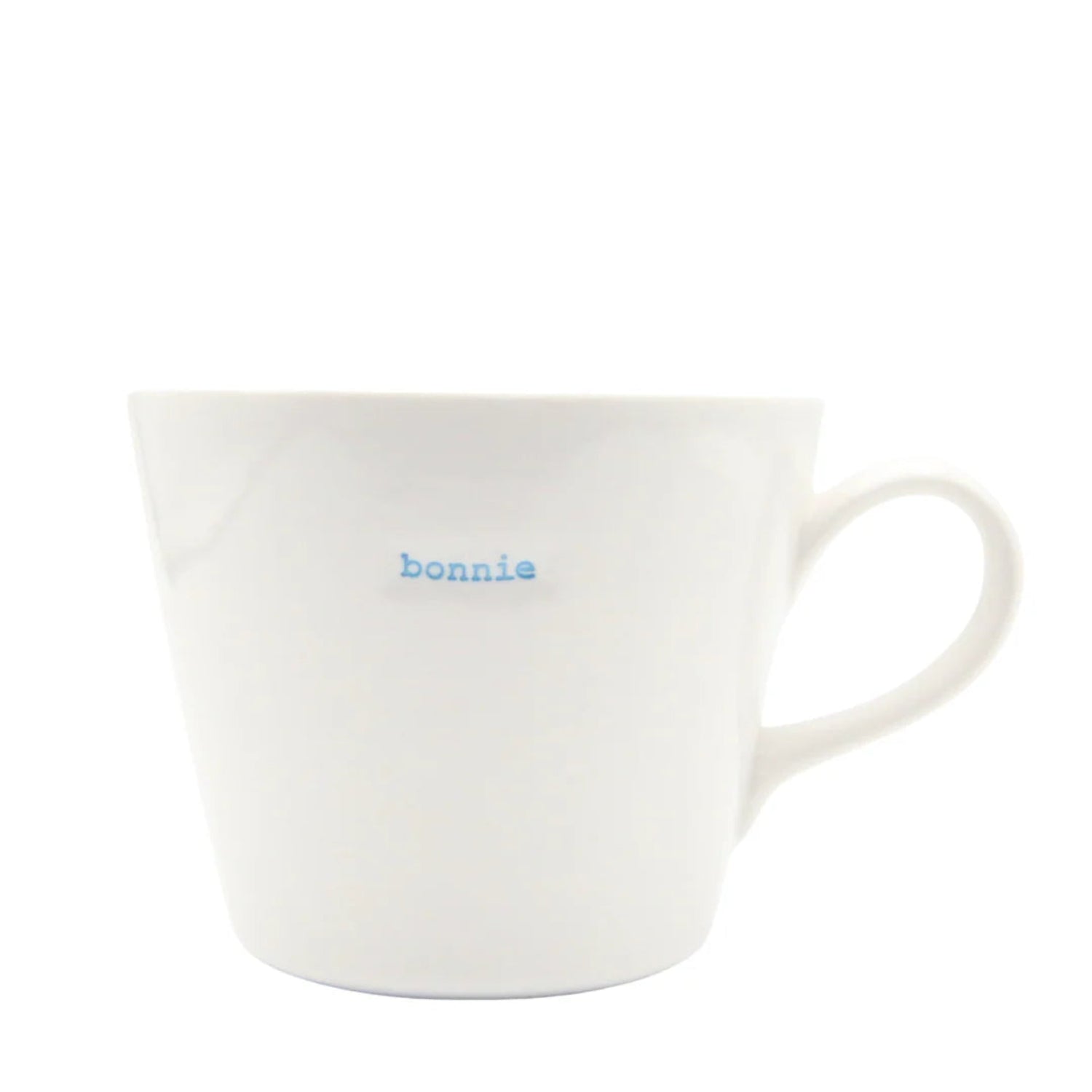 White mug with &