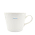 White mug with &