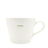 White mug with &