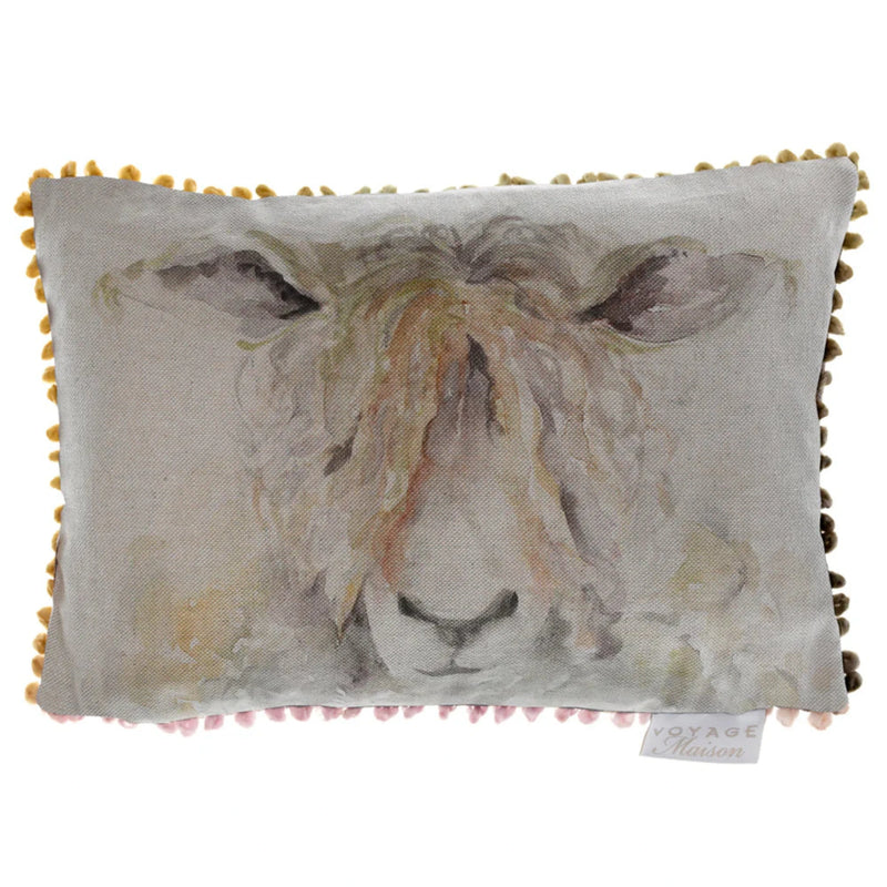 Voyage Maison Mr Wooly Printed Cushion Natural 25cm x 35cm