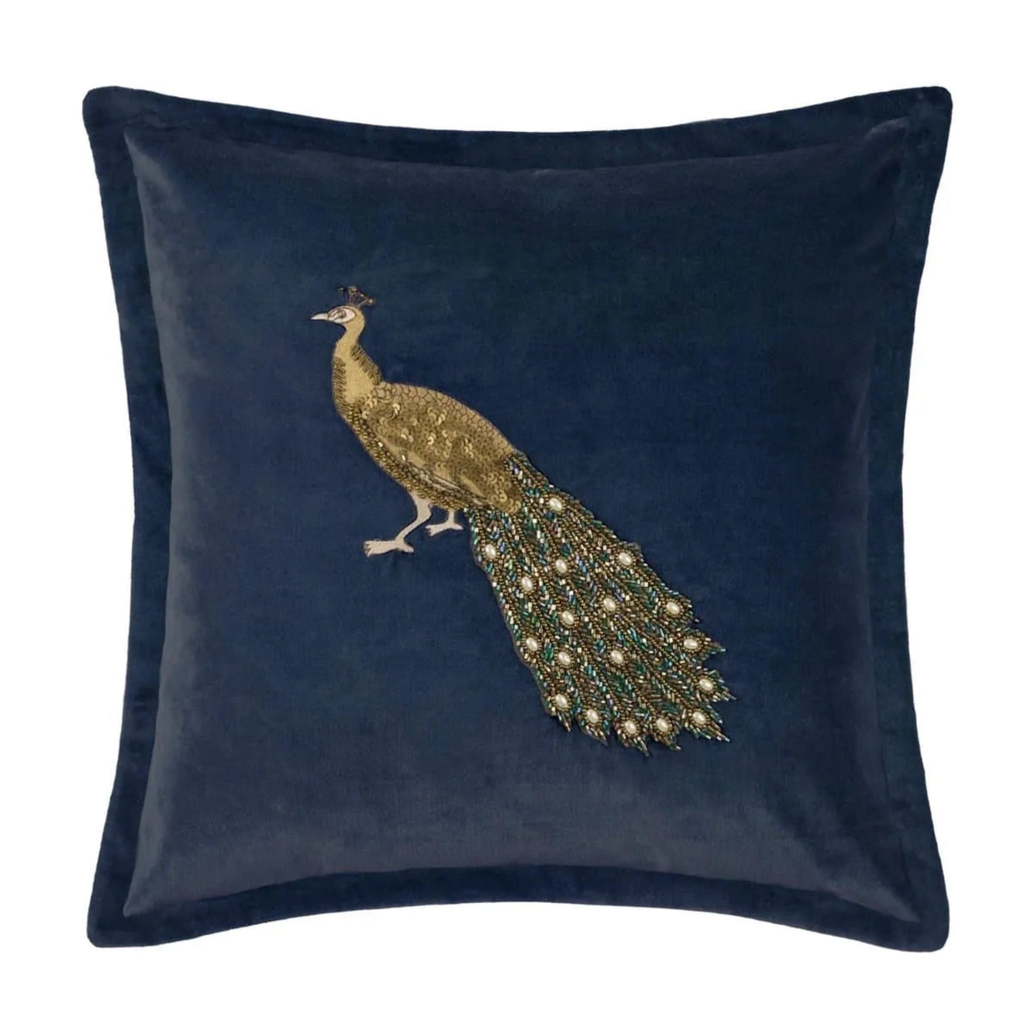 Voyage Maison Mayura Midnight Blue Embellished Cushion 55x55cm