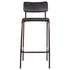 a black chair with metal legs