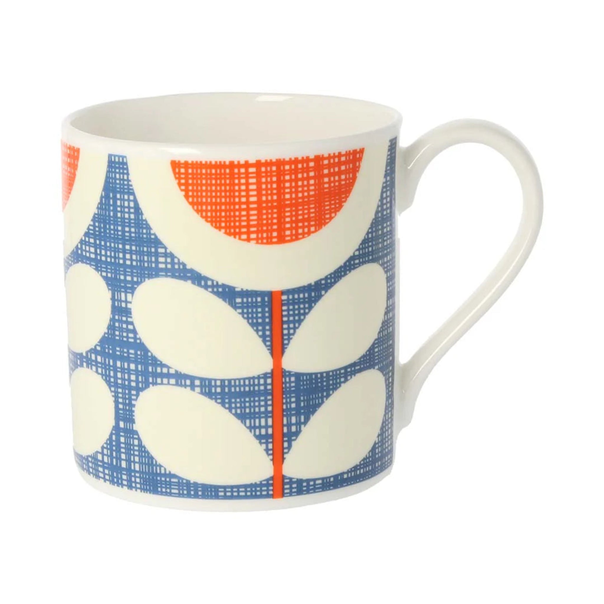 Orla Kiely Scribble Stem Sunflower Mug Blue 300ml