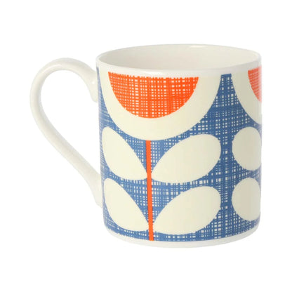 Orla Kiely Scribble Stem Sunflower Mug Blue 300ml