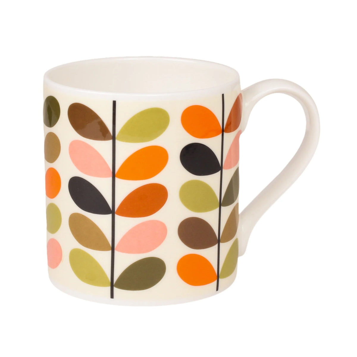 Orla Kiely Multi Stem Auburn &amp; Orange Mug 350ml