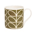 Orla Kiely Linear Stem Dark Olive Mug 350ml