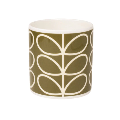 Orla Kiely Linear Stem Dark Olive Mug 350ml