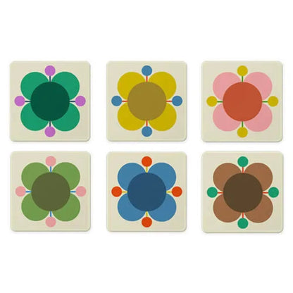 Orla Kiely Atomic FLower Set of 6 Coaster 
