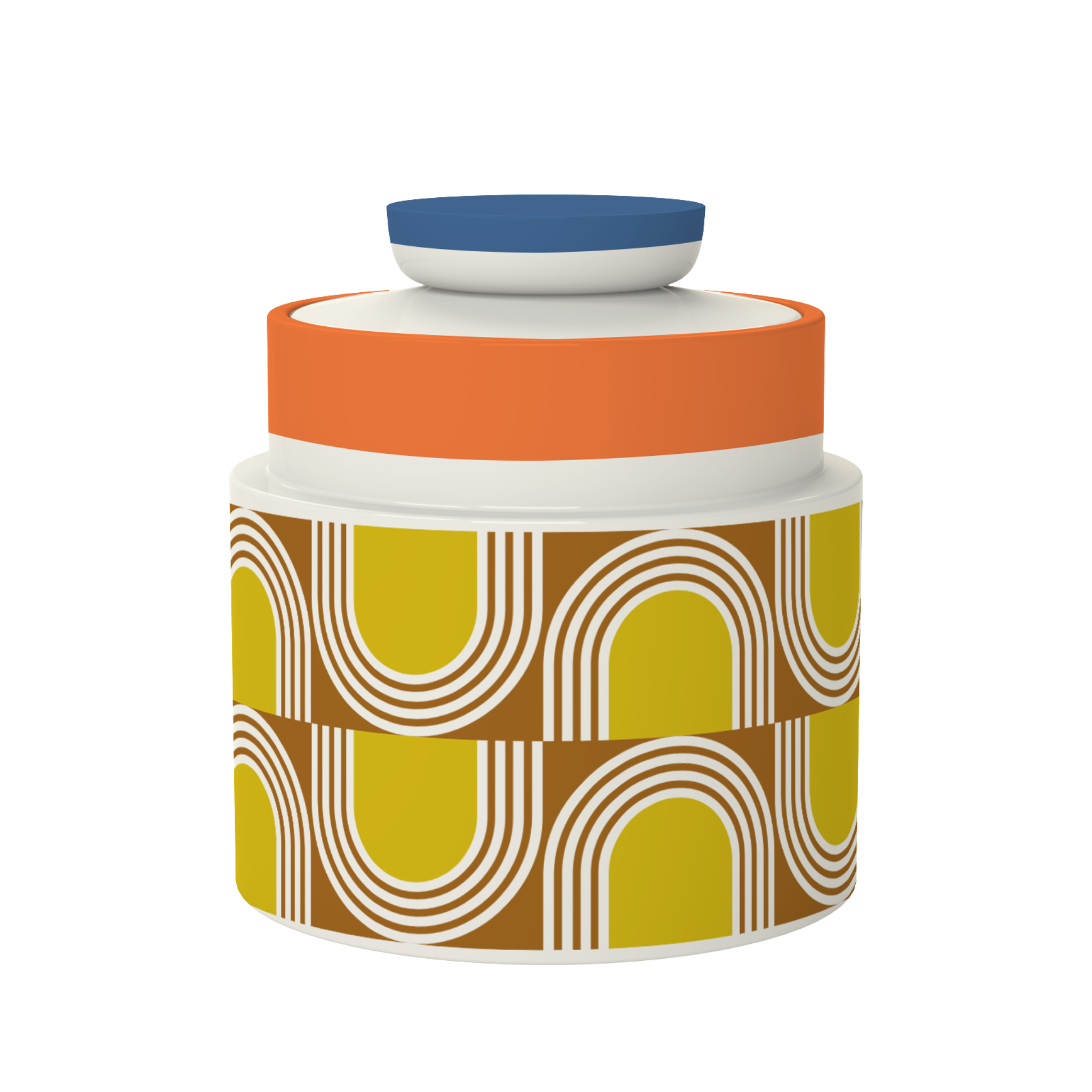 Orla Kiely Aura Storage Jar Orange 