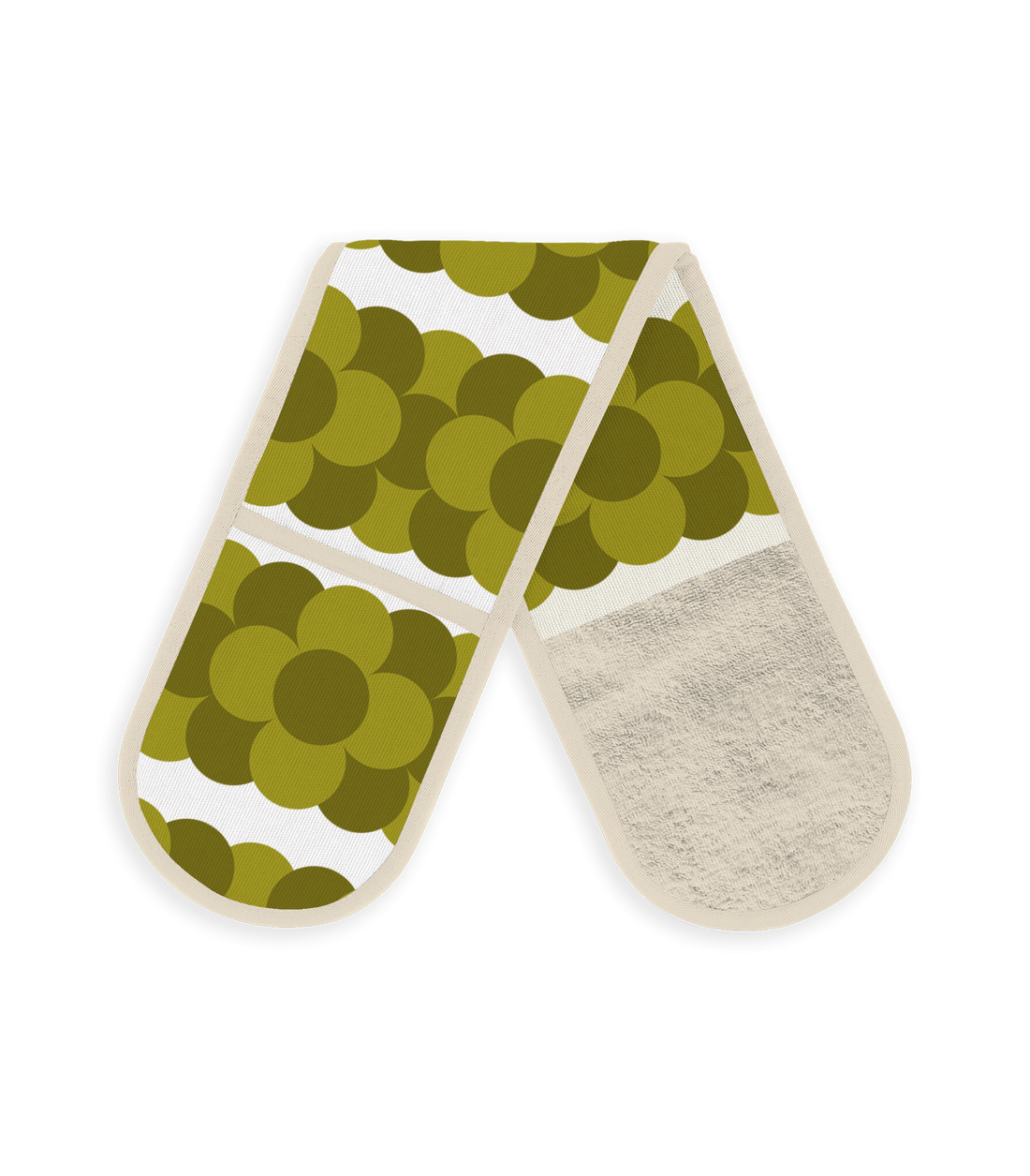 Orla Kiely Retro Stripe Double Oven Glove Green