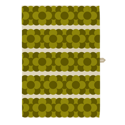Orla Kiely Retro Stripe Set of 2 Tea Towels Green 