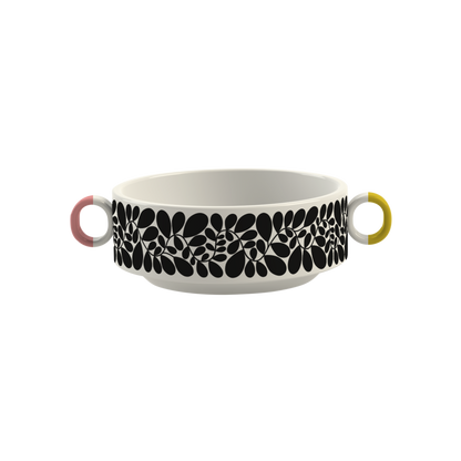 Orla Kiely Sycamore Stripe Cereal Bowl Black 