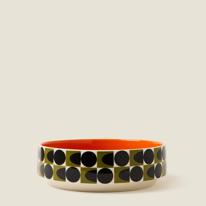 Orla Kiely Spot Square Oval Fruit Bowl Orange