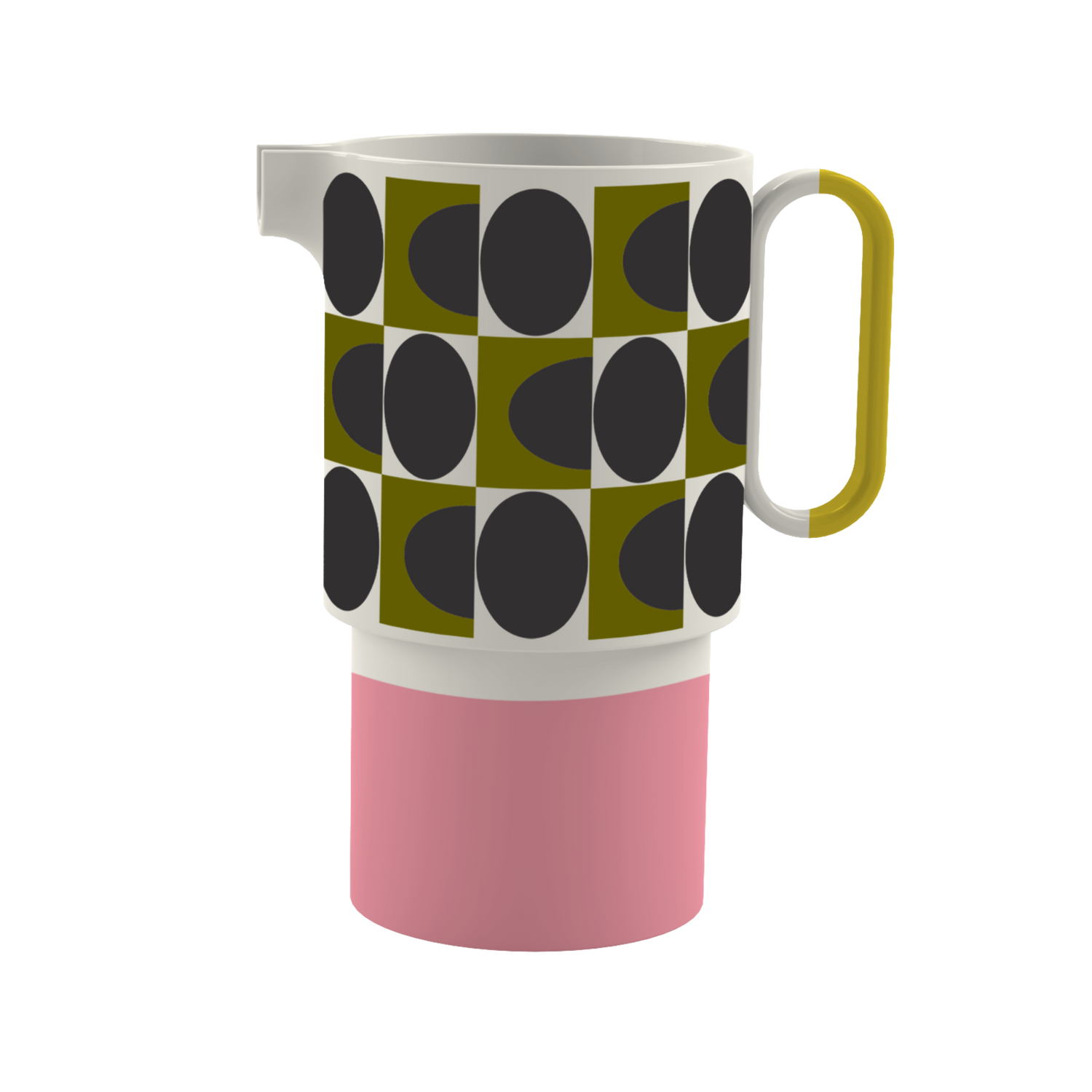 Orla Kiely Spot Square Oval Pitcher Vase 1.5L Pink 