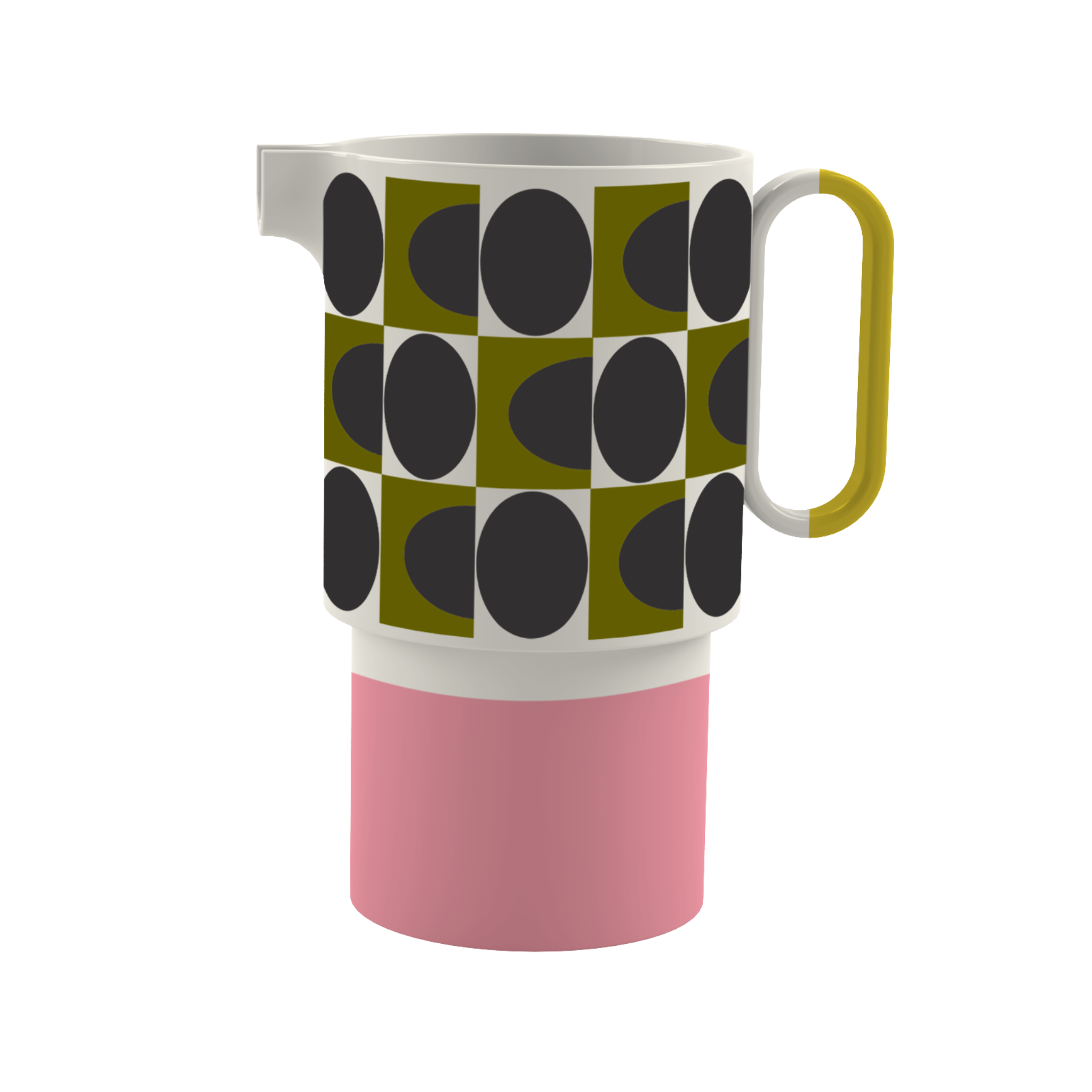 Orla Kiely Spot Square Oval Pitcher Vase 1.5L Pink 