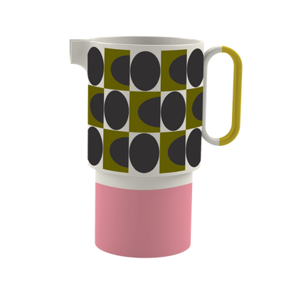 Orla Kiely Spot Square Oval Pitcher Vase 1.5L Pink 