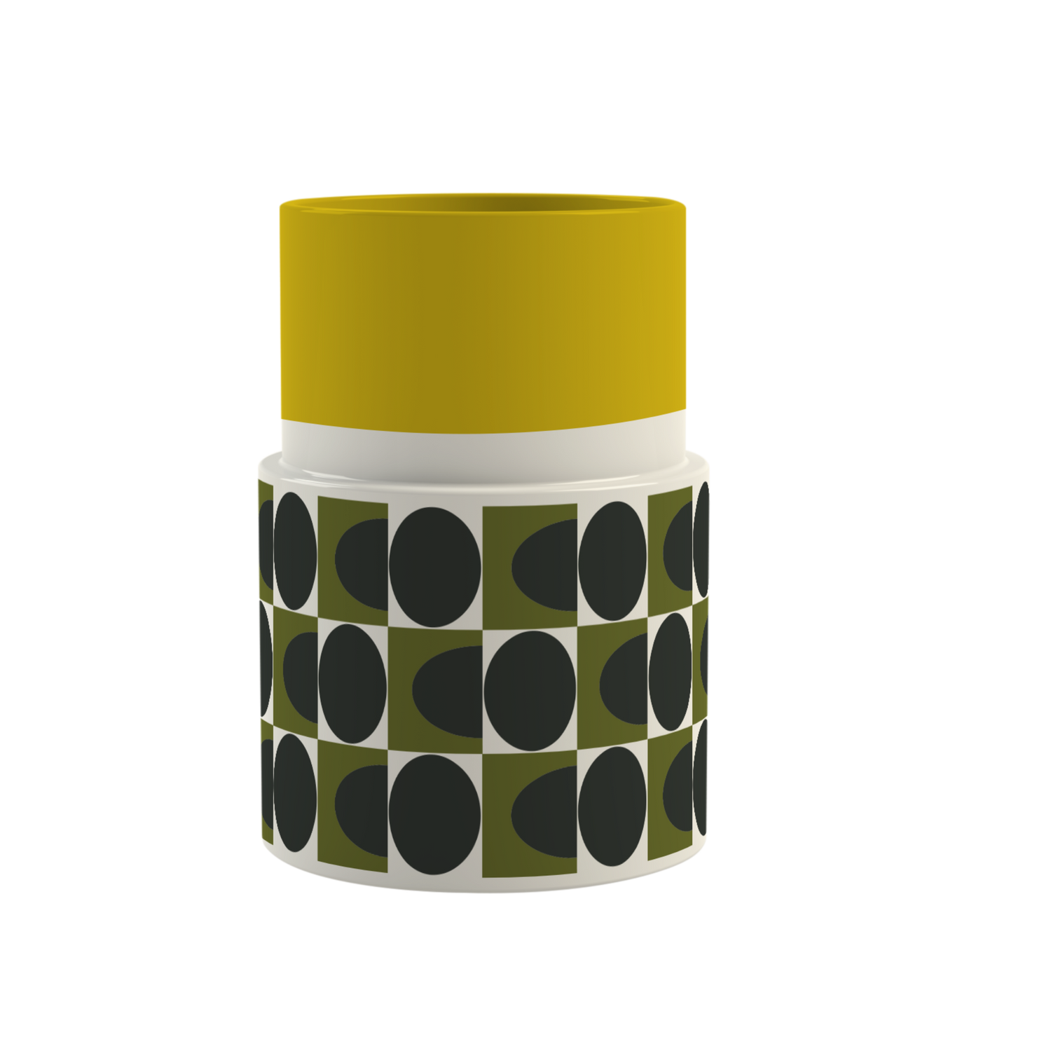 Orla Kiely Spot Square Oval Utensil Pot Yellow