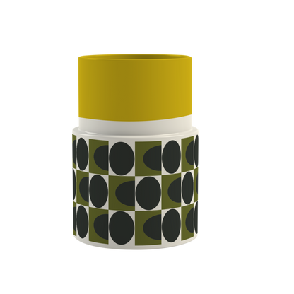 Orla Kiely Spot Square Oval Utensil Pot Yellow