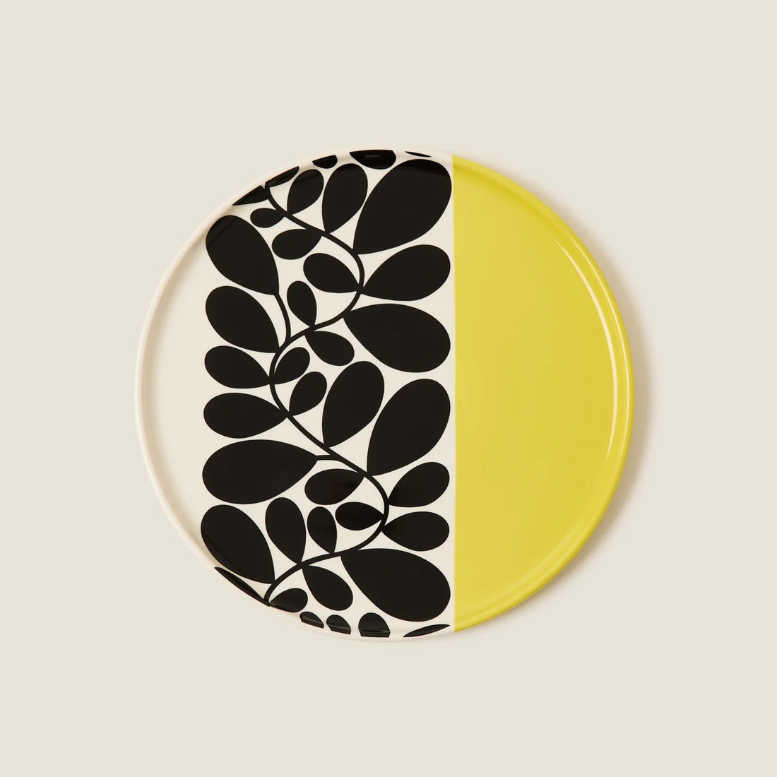 Orla Kiely Sycamore Stripe Round Platter Yellow