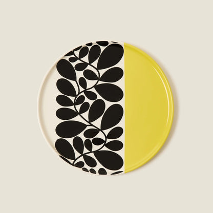 Orla Kiely Sycamore Stripe Round Platter Yellow