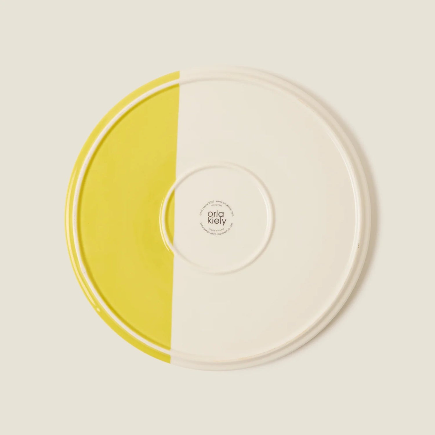 Orla Kiely Sycamore Stripe Round Platter Yellow