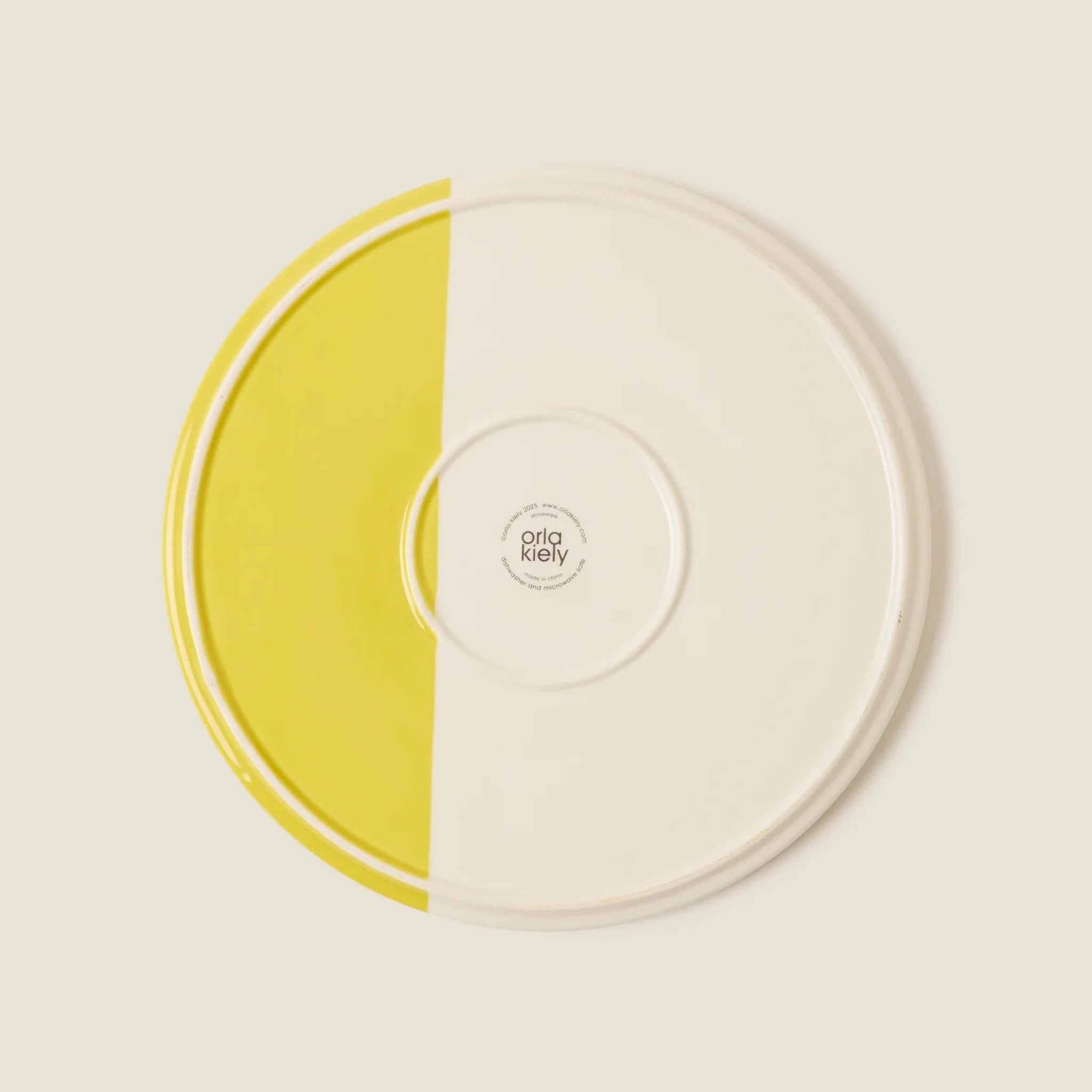 Orla Kiely Sycamore Stripe Round Platter Yellow