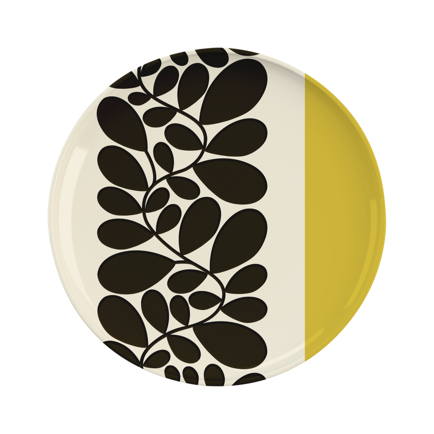 Orla Kiely Sycamore Stripe Round Platter Yellow 