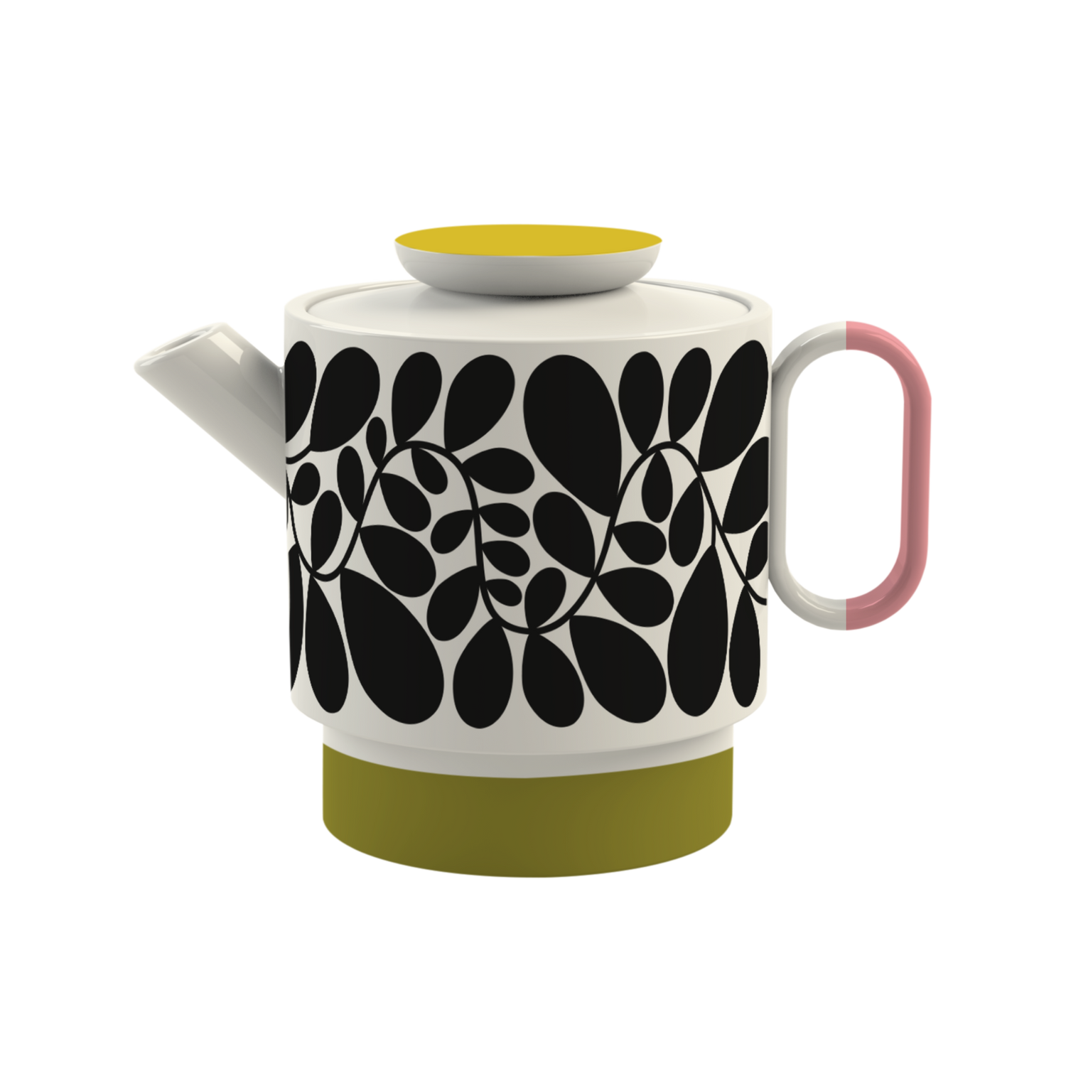 Orla Kiely Sycamore Stripe Teapot Green 