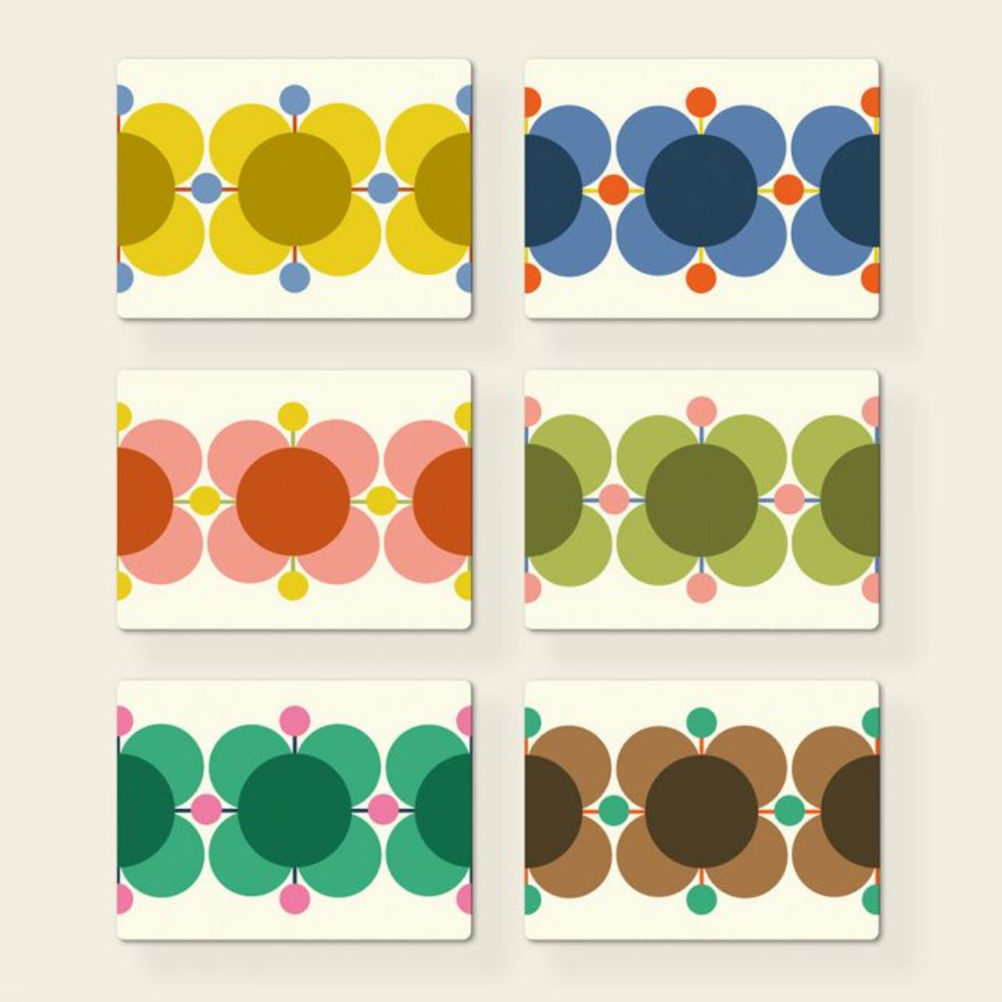 Orla Kiely Atomic Flower Placemats Set of 6