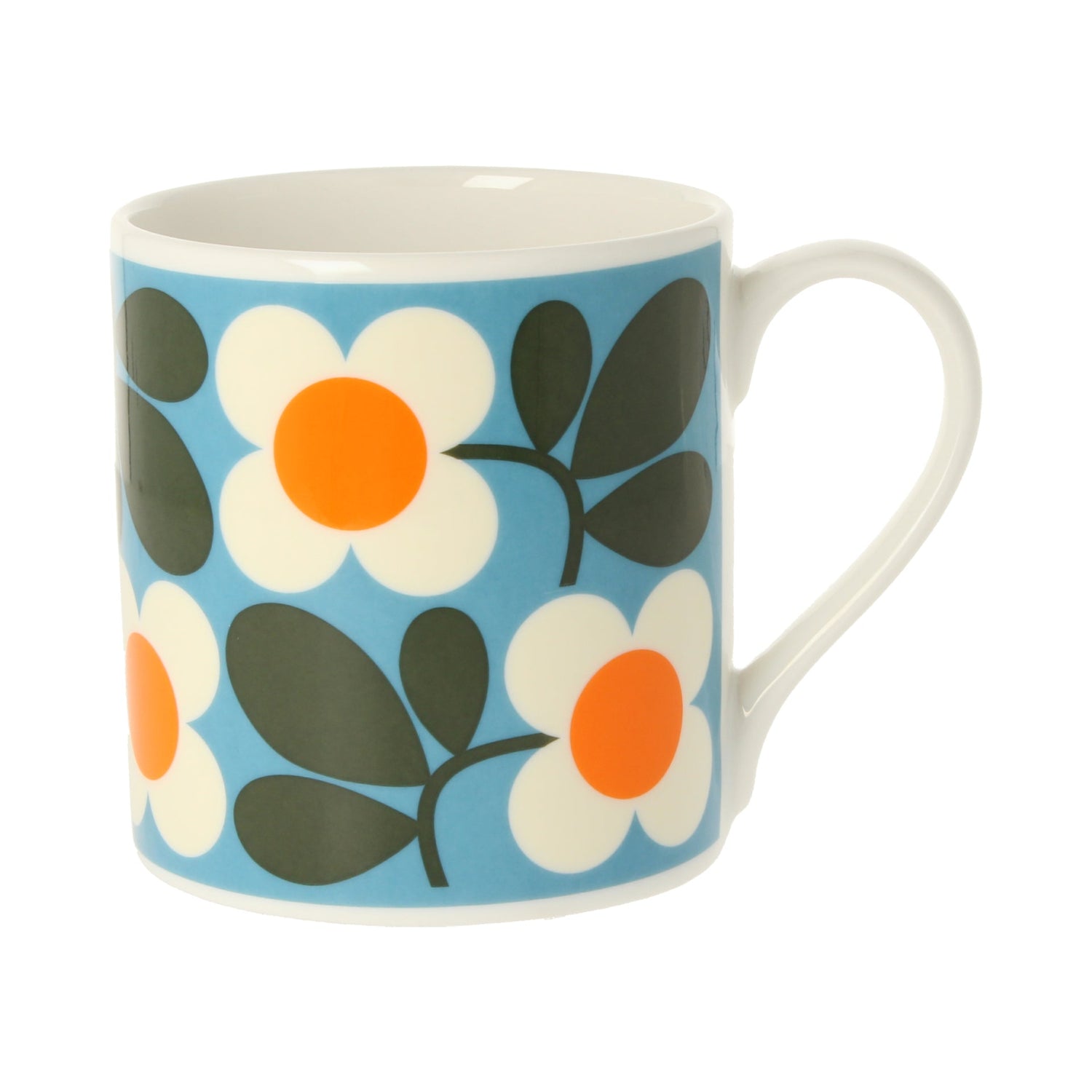 Orla Kiely Floret Turquoise Mug 350ml