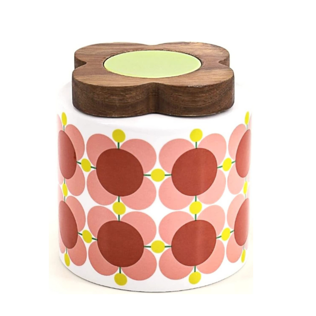 Orla Kiely Ceramic Block Flower Storage Jar Bubblegum