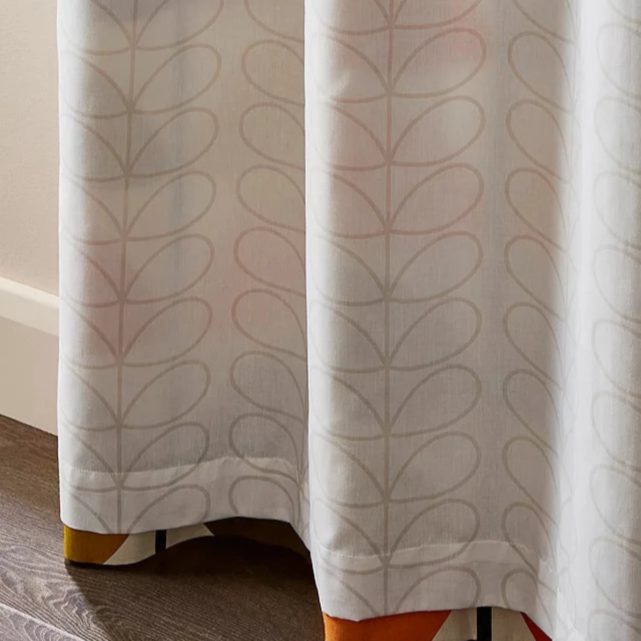 Orla Kiely Multi Stem Pair Lined Eyelet Curtains Auburn