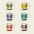 Orla Kiely Stackable Mugs Atomic Print Set of Six